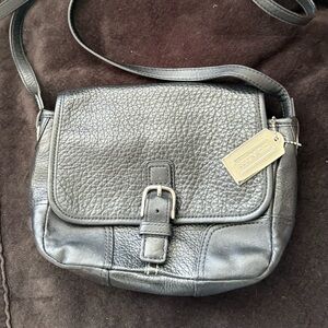 Coach Black Pebbled Leather Crossbody Bag